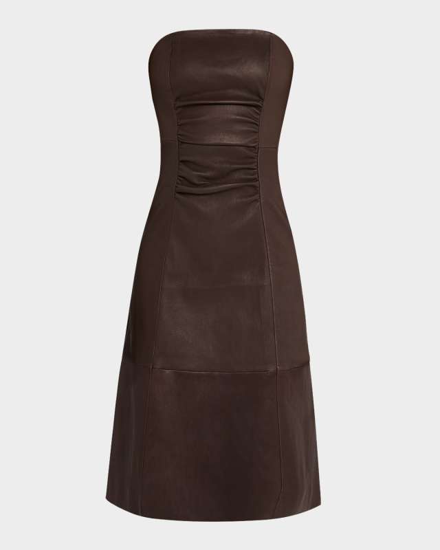 Bowery Strapless Nappa Leather Dress